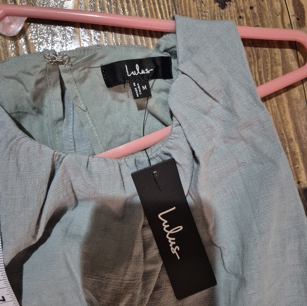Lulus Breezy Sophistication Sage Jumpsuit Size Medium - Picture 8 of 8